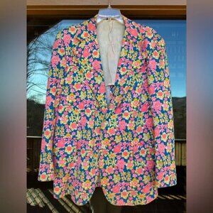 Vintage 1960’s or 1970’s Lilly Pulitzer Mens Stuff Floral Sports Jacket